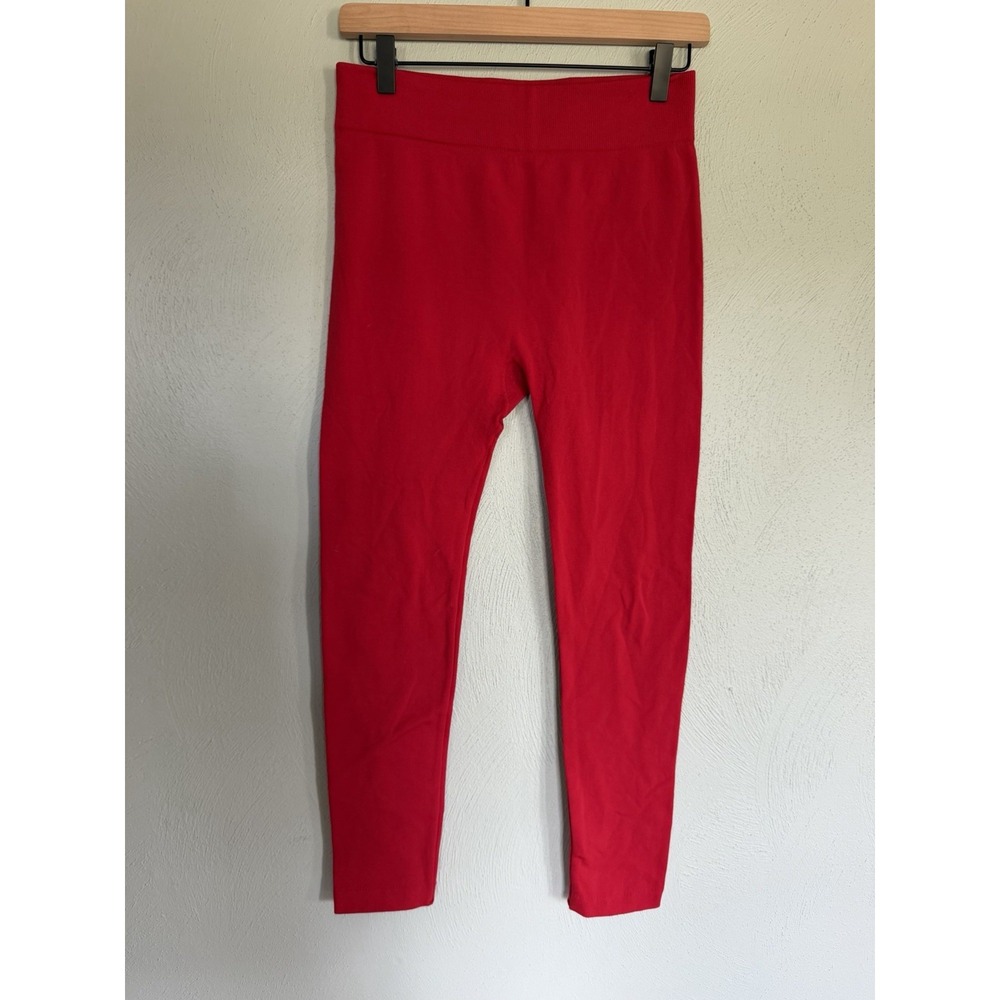 Docele Bright Red High Waisted Seamless Leggings One Size P1301 Womens Jeggings